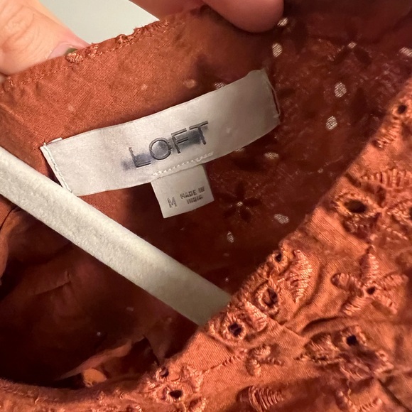 LOFT Orange Blouse / M - Picture 5 of 5